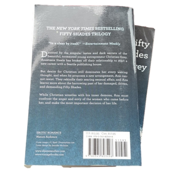 Book bundle Fifty shades of grey trilogy by author E L James all 3 books - Picture 8 of 12